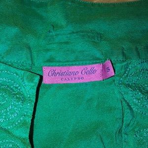 Emerald Green Christians Celle Dress small silk